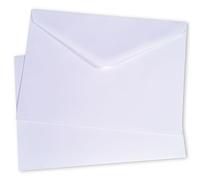 Lot de 30 enveloppes blanches C5 pour cartes A5 avec rabat en losange gommé
