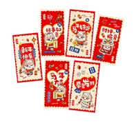 Lot de 30 enveloppes rouges recyclables avec motifs assortis Idéal pour la distribution d'argent porte-bonheur du Nouvel An lors d'événements familiaux