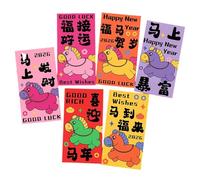 Lot de 30 enveloppes rouges recyclables avec motifs assortis Idéal pour la distribution d'argent porte-bonheur du Nouvel An lors d'événements familiaux