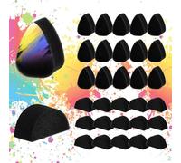 Lot de 30 éponges de peinture pour le visage pour enfants et adultes - Gouttelettes de maquillage - Éponges noires pour adultes - Œuvres d'art et peintures corporelles - Gouttes de larmes - Halloween