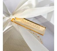 Lot de 30 étiquettes personnalisées à coudre sur nœuds en ruban acrylique pour dragées, étiquettes de nom personnalisées en acrylique pour décoration de boîtes de mariage