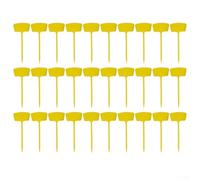 Lot de 30 étiquettes pour plantes de jardin en plastique durable pour une identification facile des plantes et une utilisation personnalisable dans les espaces extérieurs (jaune)