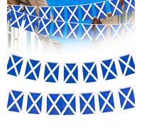 Lot de 30 fanions de drapeau écossais - Décorations de nuit de brûlure - Coupe du monde de football - Décoration de fête de football - Fanions d'Écosse double face pour fêtes intérieures et