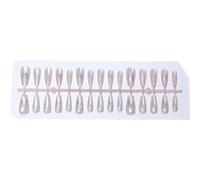 Lot de 30 faux ongles à coller sur les ongles artificiels en forme de cœur noir à presser pour femmes et filles