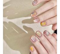 Lot de 30 faux ongles à coller sur les ongles en acrylique effet œil de chat