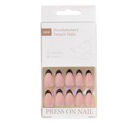 Lot de 30 faux ongles à presser au milieu en amande pour femmes et filles