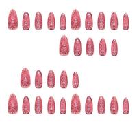 Lot de 30 faux ongles à presser en acrylique Motif cœur