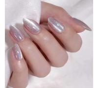 Lot de 30 faux ongles à presser en forme d'amande pour fêtes et célébrations