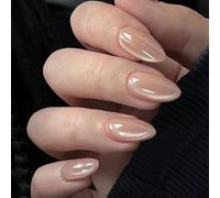 Lot de 30 faux ongles rouges marron collection strass œuvre d'art confortables pour les fêtes, les mariages de luxe ABS Faux ongles