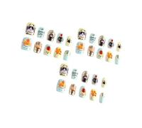 Lot de 30 faux ongles texturés et respirants pour un usage quotidien Motif animal