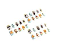 Lot de 30 faux ongles texturés respirants pour un usage quotidien Motif animal