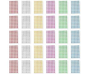Lot de 30 feuilles d'autocollants de récompense en forme d'étoile, 15 mm | Sceau étoilé pour notes d'éloges, utilisation par les enseignants, l'école, le programme journalier, la planification des