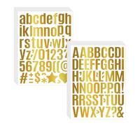 Lot de 30 feuilles d'autocollants en forme de lettres de l'alphabet et chiffres de 2,54 cm - En vinyle imperméable - Pour projets de bricolage (B)