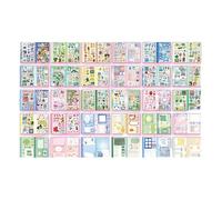 Lot de 30 feuilles d'autocollants esthétiques de dessin animé pour journal, carnet, planificateur, scrapbooking, ornements, notes de mariée adhésives portables