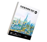 Lot de 30 feuilles de croquis de qualité supérieure 8K extra résistantes optimisées pour les marqueurs et les artistes, papier à dessin double face