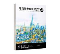 Lot de 30 feuilles de croquis de qualité supérieure 8K extra résistantes optimisées pour les marqueurs et les artistes, papier à dessin double face
