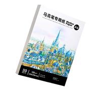 Lot de 30 feuilles de marqueur 8 K recyclables double face pour projets créatifs, papier à dessin épais pour marqueurs, feuilles épaisses et lisses, croquis