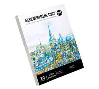 Lot de 30 feuilles de marqueur 8K recyclables double face pour projets créatifs - Feuilles de dessin double face