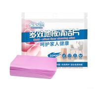 Lot de 30 feuilles de nettoyage solubles dans l'eau pour enlever les taches en profondeur, tablettes de nettoyage efficaces pour sols en bois dur et carrelage (rose)