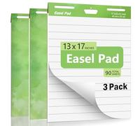 Lot de 30 feuilles de papier autocollant pour chevalet - Avec une adhérence exceptionnelle - Parfait pour les enseignants, les professionnels et les enseignants - 30 feuilles/bloc, 3 blocs (lignés)