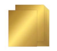 Lot de 30 feuilles de papier cartonné doré métallisé, 21,6 x 27,9 cm, 41,7 kg/250 g/m², finition miroir, carton doré pour travaux manuels, scrapbooking, fabrication de cartes, invitations et