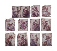 Lot de 30 feuilles de papier vintage pour scrapbooking, journaux et projets artistiques (4 jardins d'animaux)