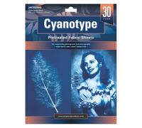 Lot de 30 feuilles en tissu Jacquard Cyanotype