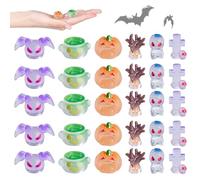 Lot de 30 Figurines Miniatures réalistes en résine pour Maison de poupée, Halloween, décoration DIY, Chauve-Souris, Citrouille, Pierre tombale, etc., pour Maison poupée, Village d'halloween.