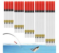 Lot de 30 flotteurs transparents pour pêche - Insert droit - Tuyau transparent - Tube grossier - Pour pêche - Pour pêche - 5 tailles