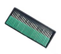 Lot de 30 forets conçus pour DREMEL avec tige de 3 mm et revêtement émeri pointe de 1 mm pour travailler sur des perles, des pendentifs et des matériaux naturels (poignée de 2,35 mm)