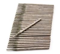 Lot de 30 forets diamantés lapidaires de 0,4 à 2,0 mm, avec revêtement, petites fraises de sculpture, micro-maçonnerie, outils de perçage de bijoux for pierres précieuses, marbre(Head Diameter 0.6mm)