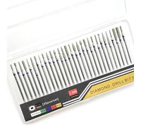 Lot de 30 fraiseuses professionnelles pour machine de manucure rotative - Accessoires de perceuse à ongles - Outil de pédicure électrique - Tête de meulage électrique - Cône pour enlever et éplucher