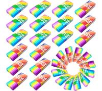 Lot De 30 Gommes En Caoutchouc 2b - Gomme En Plastique Pvc - Pour L'école Et Le Bureau - Gomme Souple (Couleurs Arc-En-Ciel)[Z1612]
