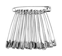 Lot de 30 grandes épingles à nourrice en métal - 8,5 cm - Haute performance - Extra larges - Pour travaux manuels, couvertures, vêtements, bijoux, articles de couture - 85 mm - Argenté