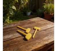 Lot de 30 grandes étiquettes en plastique pour le jardinage, l'identification des plantes, guide de mariage et décoration de fête, panneau monté au sol en blanc, (jaune)