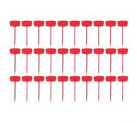Lot de 30 grandes étiquettes en plastique pour le jardinage, l'identification des plantes, guide de mariage et décoration de fête, panneau monté au sol en blanc, (rouge)