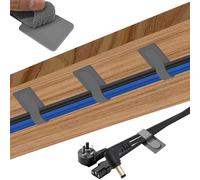 Lot de 30 guides-câbles gris, clips porte-câbles auto-adhésifs en Velcro pour gestion de câbles au bureau, derrière TV, PC, installation