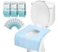 Lot de 30 housses de siège de toilette jetables 100 % imperméables XL emballées individuellement pour adultes et enfants - Accessoires de voyage pour toilettes publiques, avion, camping