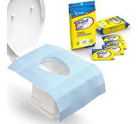 Lot de 30 housses de siège de toilette jetables 100 % imperméables XL Housses de siège de toilette jetables pour adultes et enfants Accessoires de voyage pour les toilettes publiques avion camping