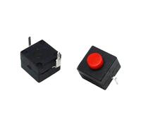 Lot de 30 interrupteurs autobloquants 8 x,4 mm, 2 broches, bouton-poussoir, touche d'alimentation, 0,1 A, V CC(Red)
