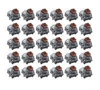 Lot de 30 interrupteurs de clavier mécaniques, remplaçables à chaud à 5 broches et 3 broches, compatibles avec sensation linéaire et tactile, 80 millions de frappes, contacts plaqués or pour gaming et