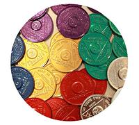Lot de 30 jetons AA pour médaillons de sobriété en vrac en aluminium - 5 chacun 1 2 3 6 9 mois et 24 heures - Alcooliques anonymes