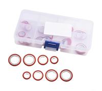 Lot de 30 joints toriques en caoutchouc rouge pour climatisation de voiture, kit de joints toriques haute température pour joints de contrôle de climatisation de véhicule,