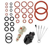 Lot de 30 Kit D'entretien Joints Toriques en Silicone Compatibles, Kit Lot à Café D'Entretien Machine, avec kit de Brosse de Nettoyage, pour Groupe D'Infusion, Unité D'Infusion, Soupape de Support