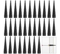 Lot de 30 kits de réparation de trous de vis dénudés d'ancrage à bois - Kits de réparation de trous de charnière de porte pour vis de tailles #2 à #18 - Ancrages muraux réglables pour réparation de