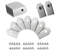 Lot de 30 lames de rechange avec 30 vis compatibles avec Segway Navimow i105e i108e série H, lames en acier inoxydable, 35 x 18 x 0,75 mm (argent), accessoires pour robots tondeuses, accessoires et