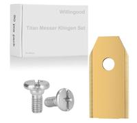 Lot de 30 lames de rechange universelles en titane pour robot tondeuse + 30 vis pour tous les robots tondeuse Husqvarna Automower Gardena, Or