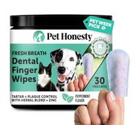 Lot de 30 lingettes dentaires pour chien pour nettoyer la plaque dentaire - Soins dentaires pour chiens et chats, détachant et tartre pour les dents, lingettes de brosse à dents pour doigts, soins