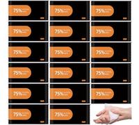 Lot de 30 lingettes humides jetables à l'alcool emballées individuellement ; lingettes anti-virus pour la peau pour les mains et le visage, lingettes portables multi-usages à 75 % d'alcool pour voyage