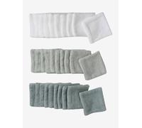 VERTBAUDET Lot de 30 lingettes lavables + pochon lot vert TU